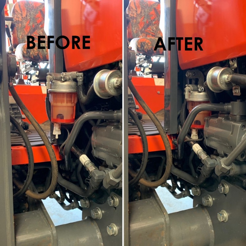 UCF Water Separator Relocator for Kubota L47
