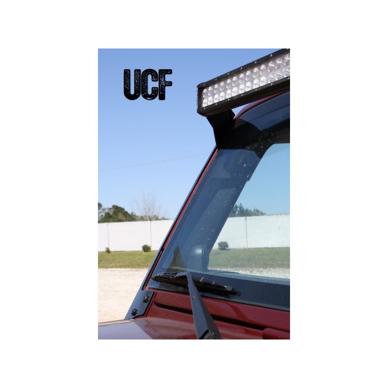 UCF JK Steel Windshield Guards 50" LED LightBar Mounts