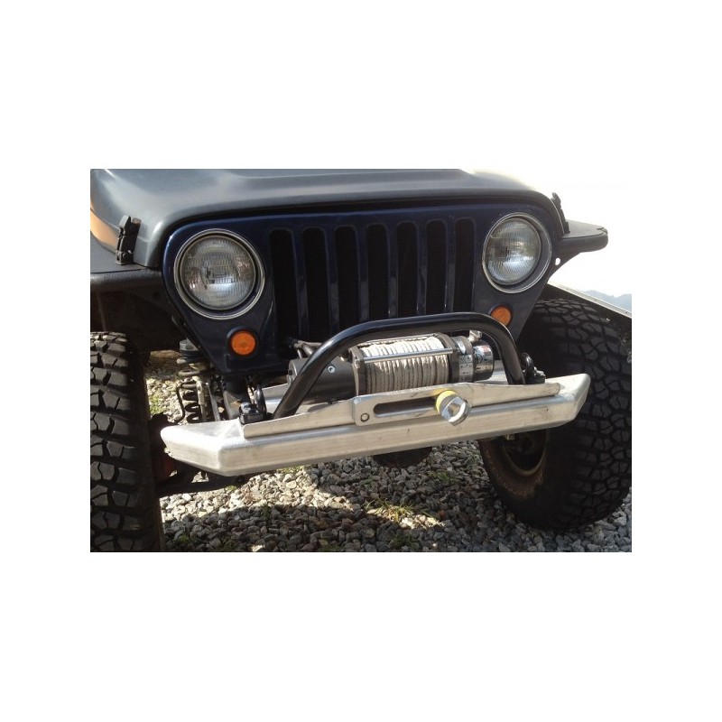 UCF Aluminum Front Bumper for Jeep Wrangler TJ & LJ Winch Plate None